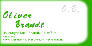 oliver brandt business card